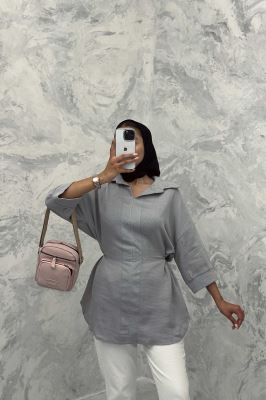 مانتو کمرگت دار کنفی