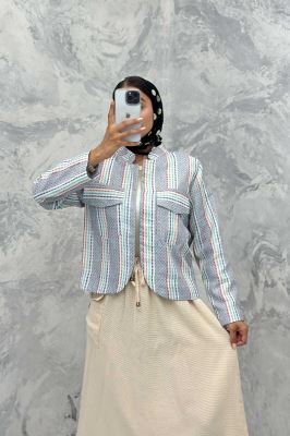 کت کوتاه پایین هلال یقه دیپلمات جودون