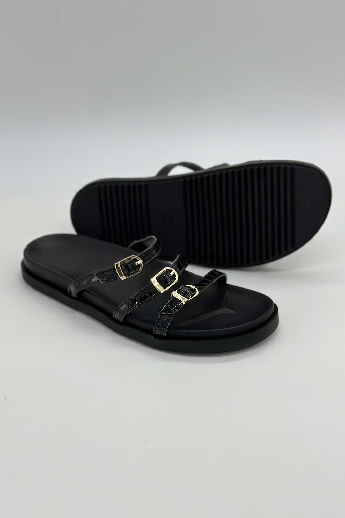 صندل سه بند سگک ورنی