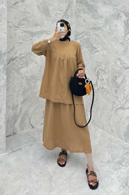 ست مانتو و دامن کنفی توسکا