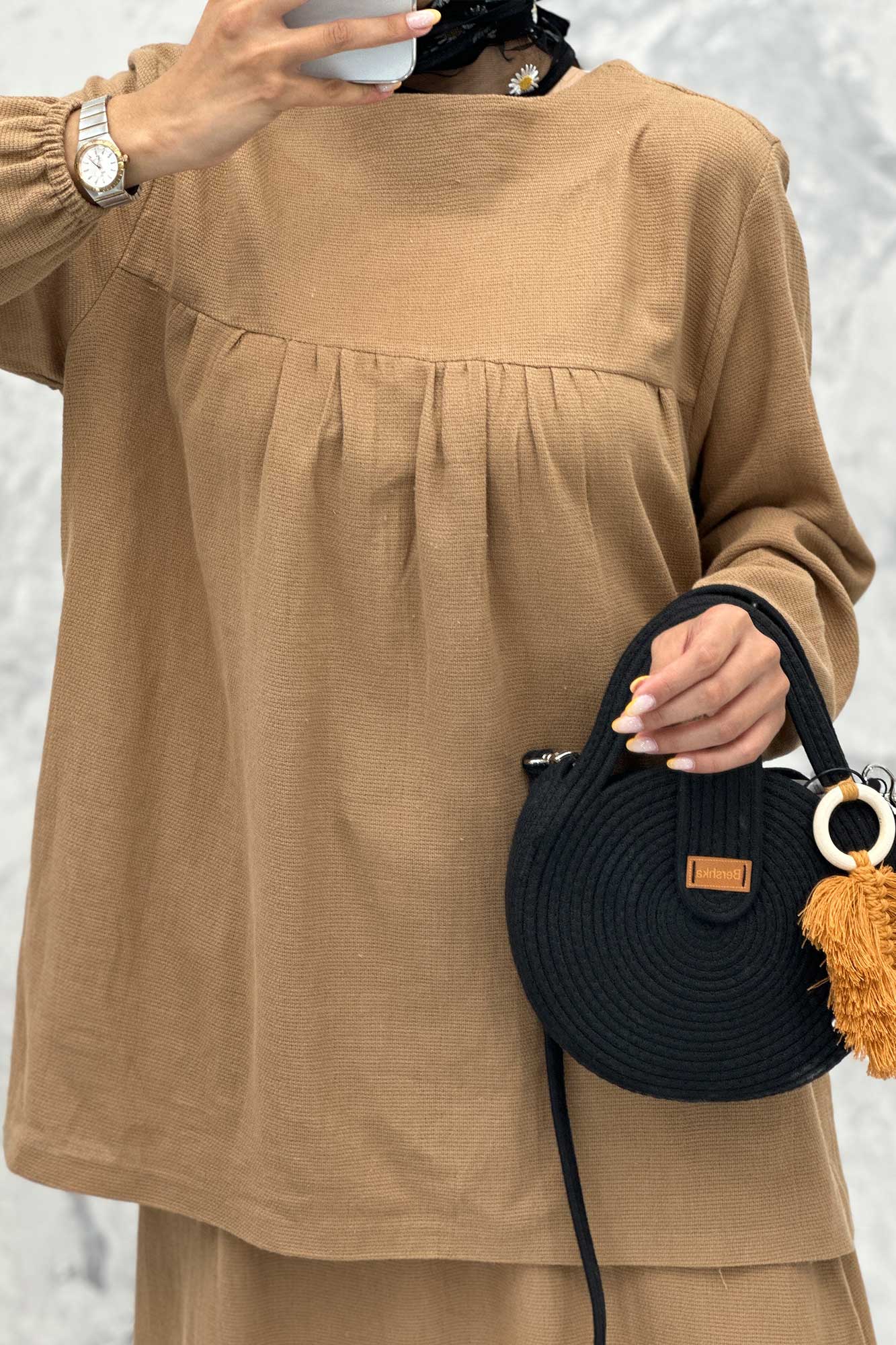 ست مانتو و دامن کنفی توسکا