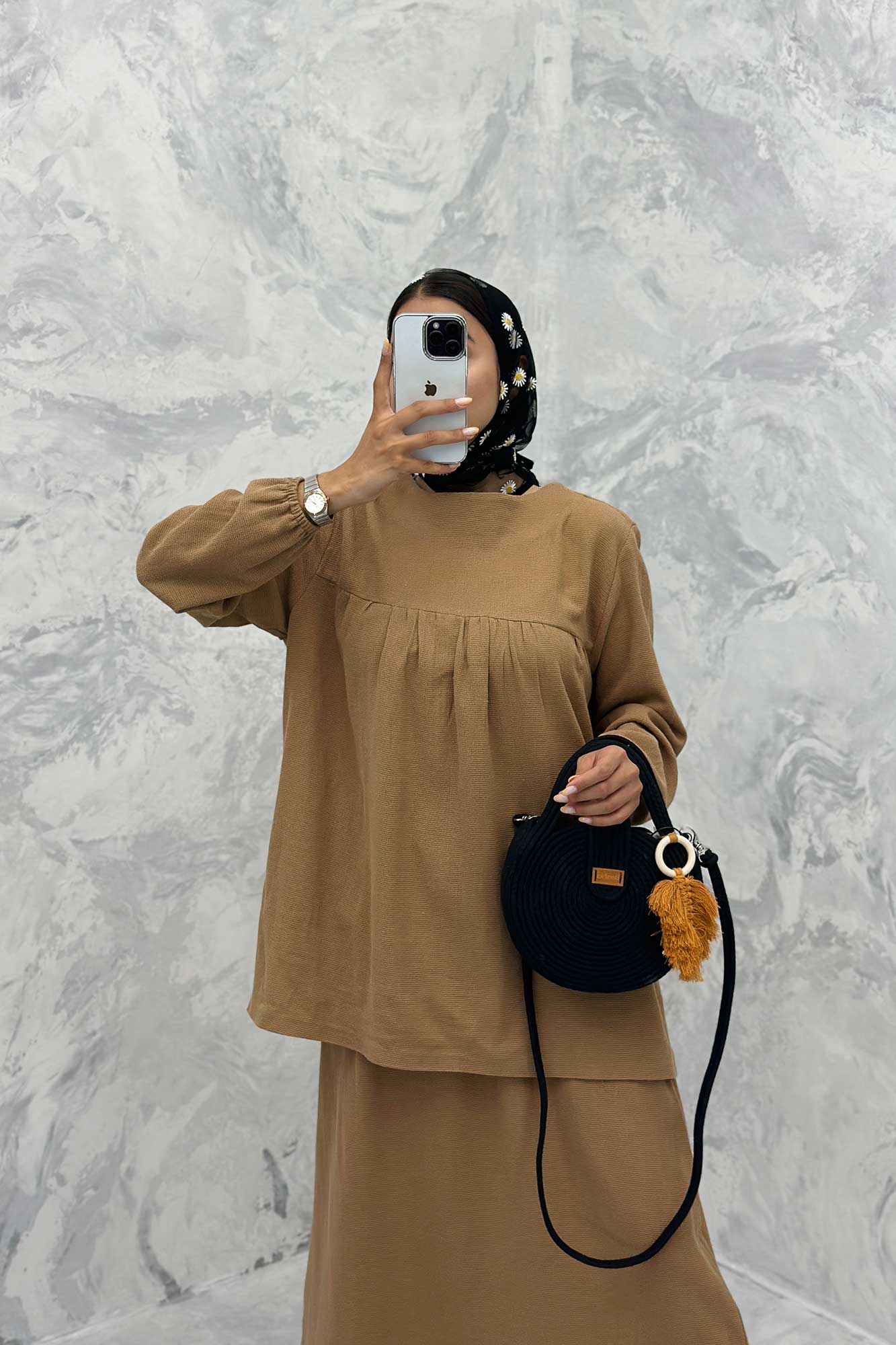 ست مانتو و دامن کنفی توسکا