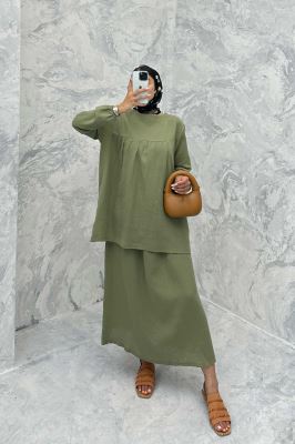 ست مانتو و دامن کنفی توسکا