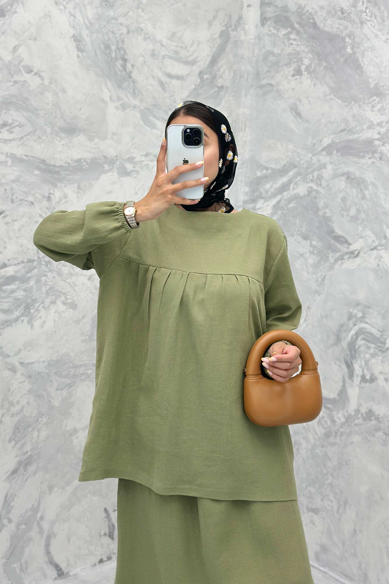 ست مانتو و دامن کنفی توسکا