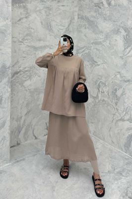 ست مانتو و دامن کنفی توسکا