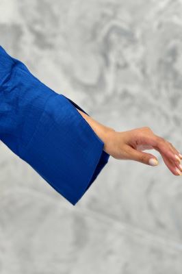 ست مانتو و شلوار یقه چاکدار بابوس