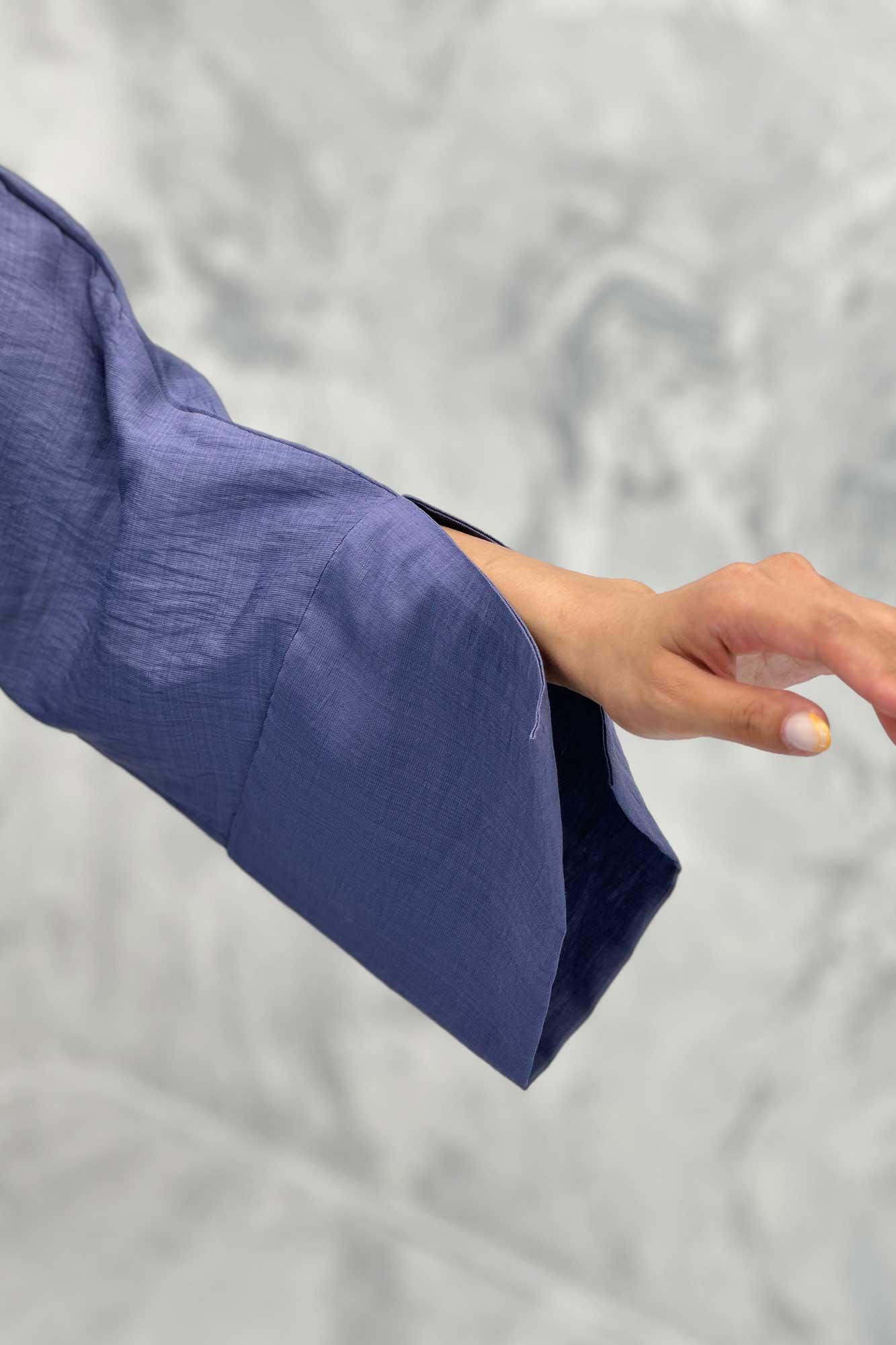 ست مانتو و شلوار یقه چاکدار بابوس