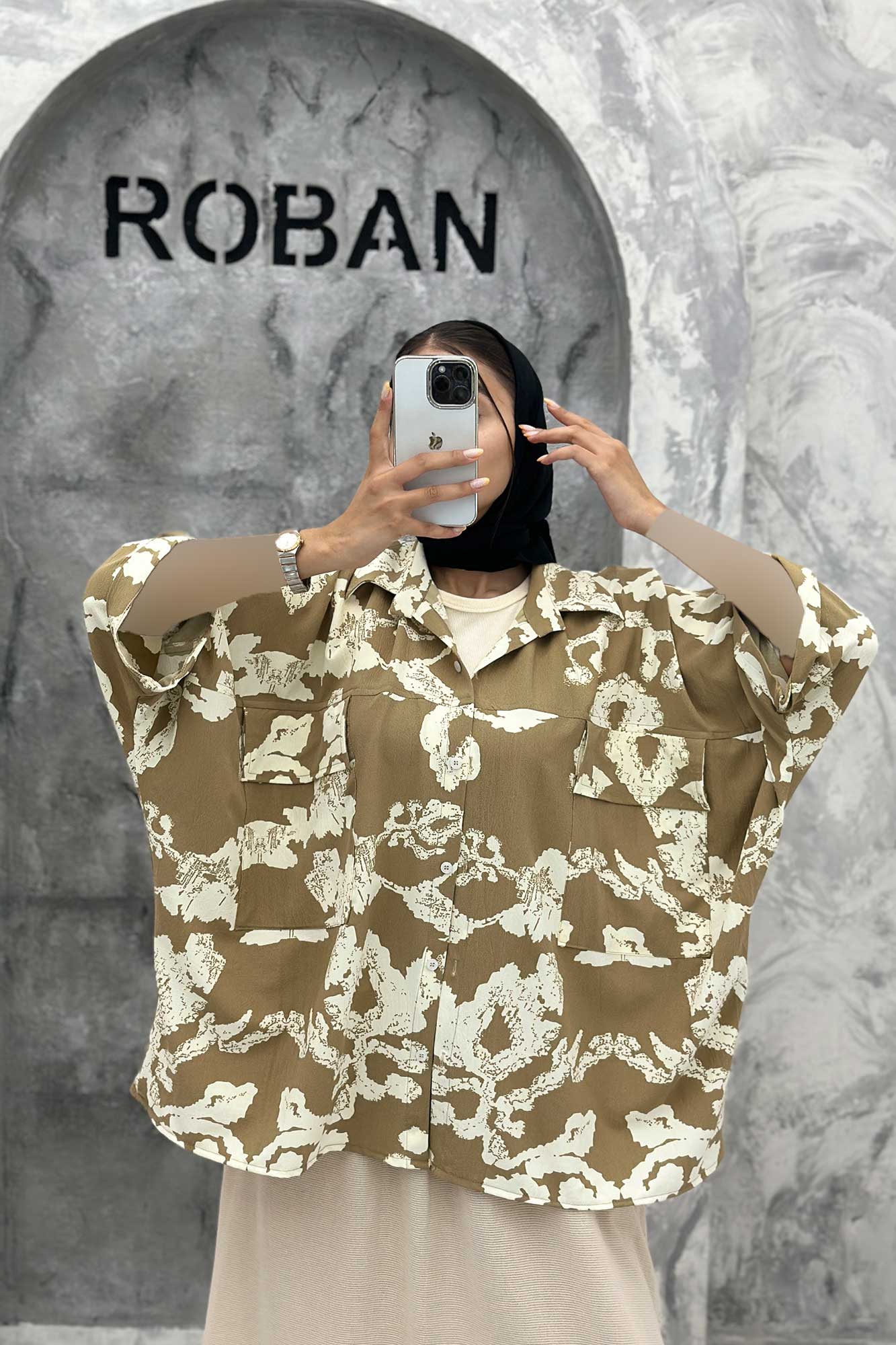 مانتو دو جیب پاکتی کیمونو ریفا