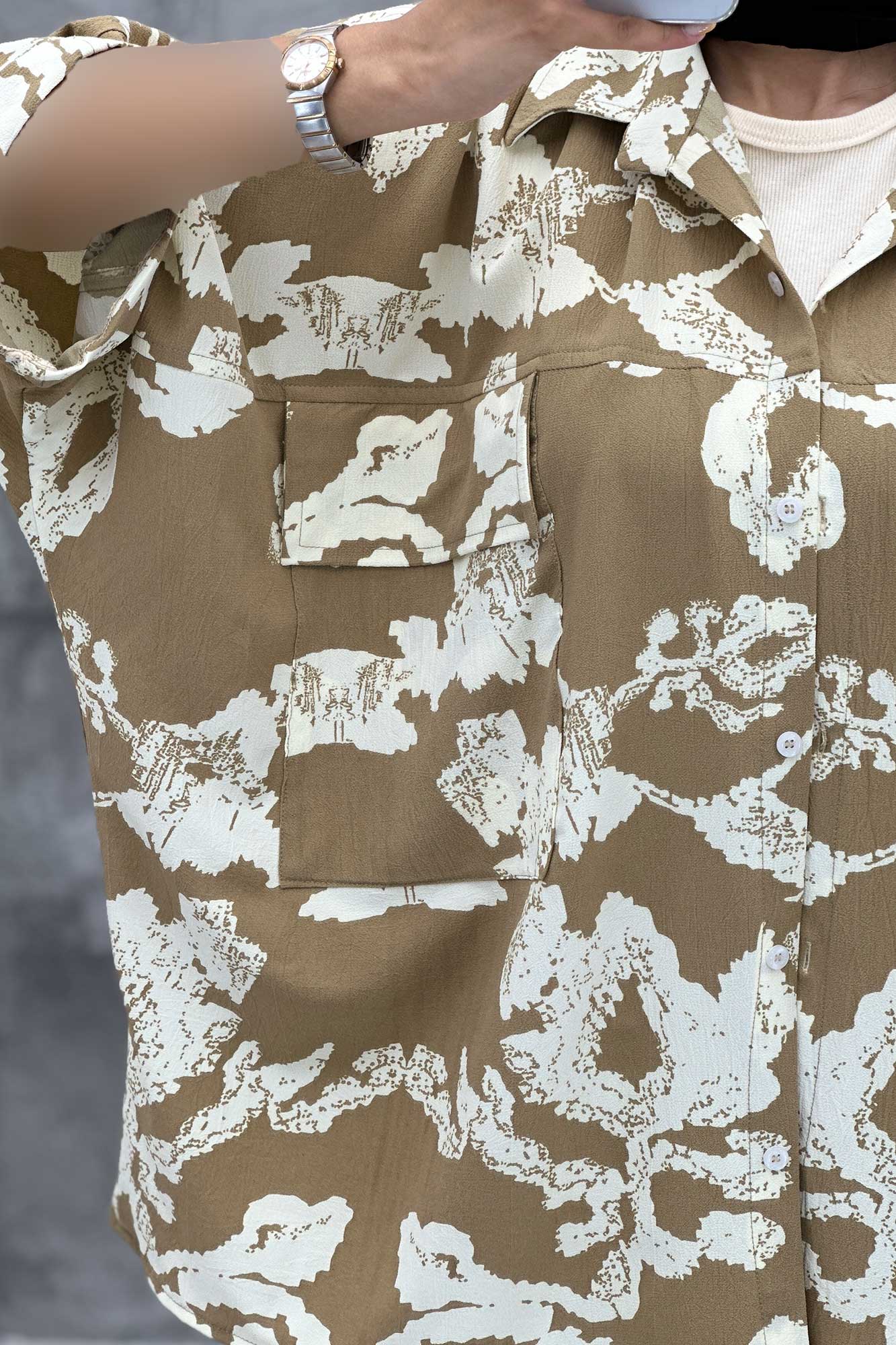 مانتو دو جیب پاکتی کیمونو ریفا