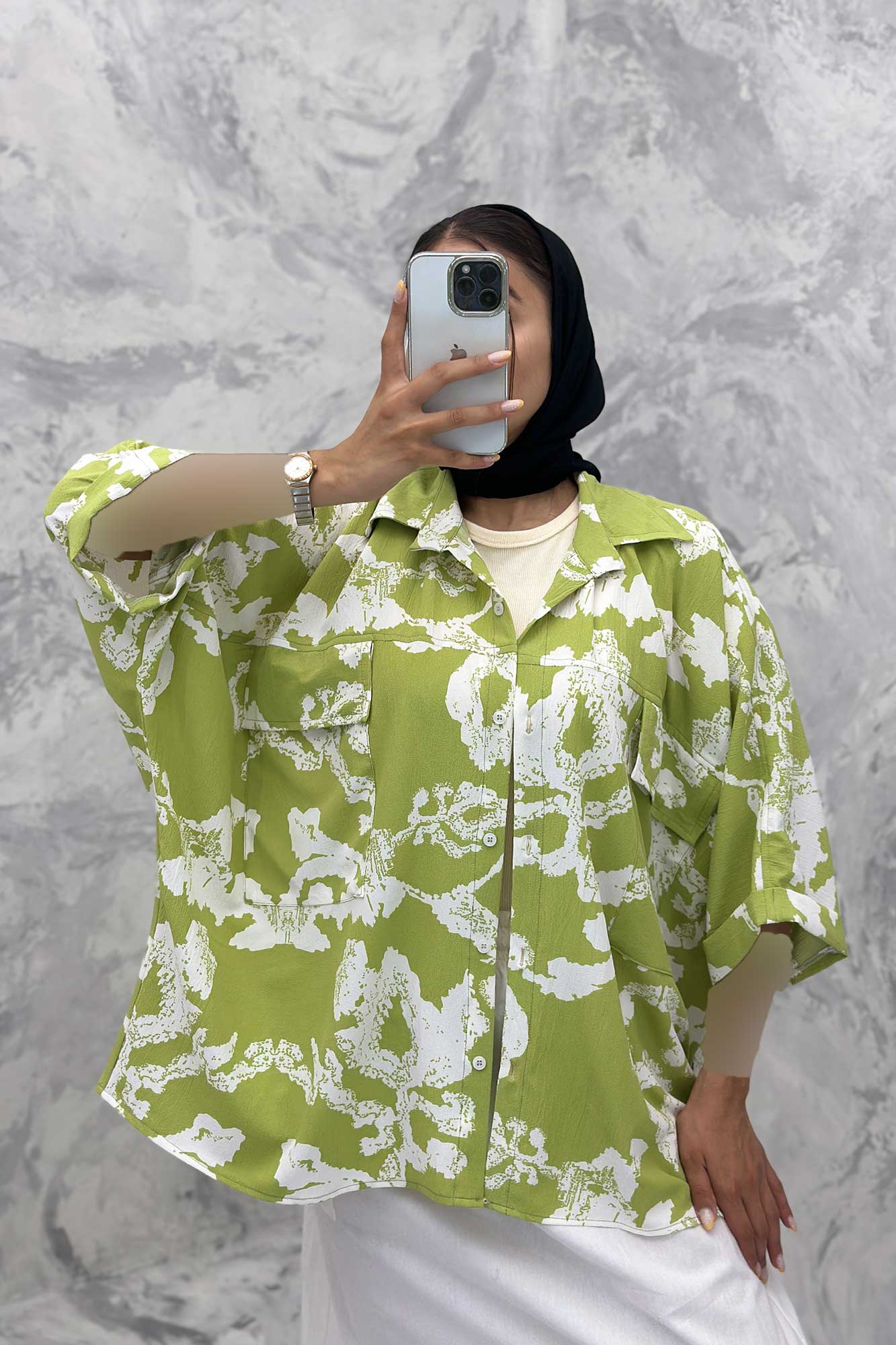 مانتو دو جیب پاکتی کیمونو ریفا