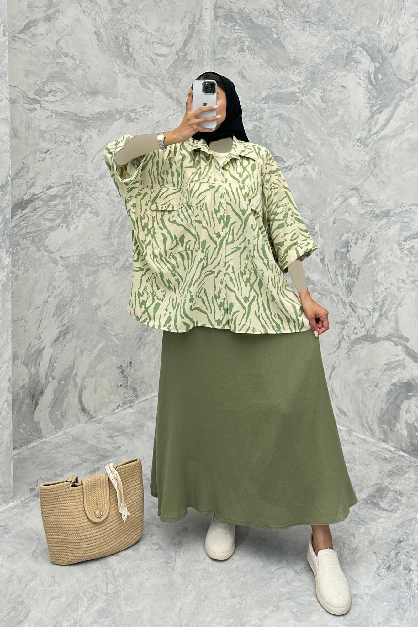 مانتو دو جیب پاکتی کیمونو ریفا