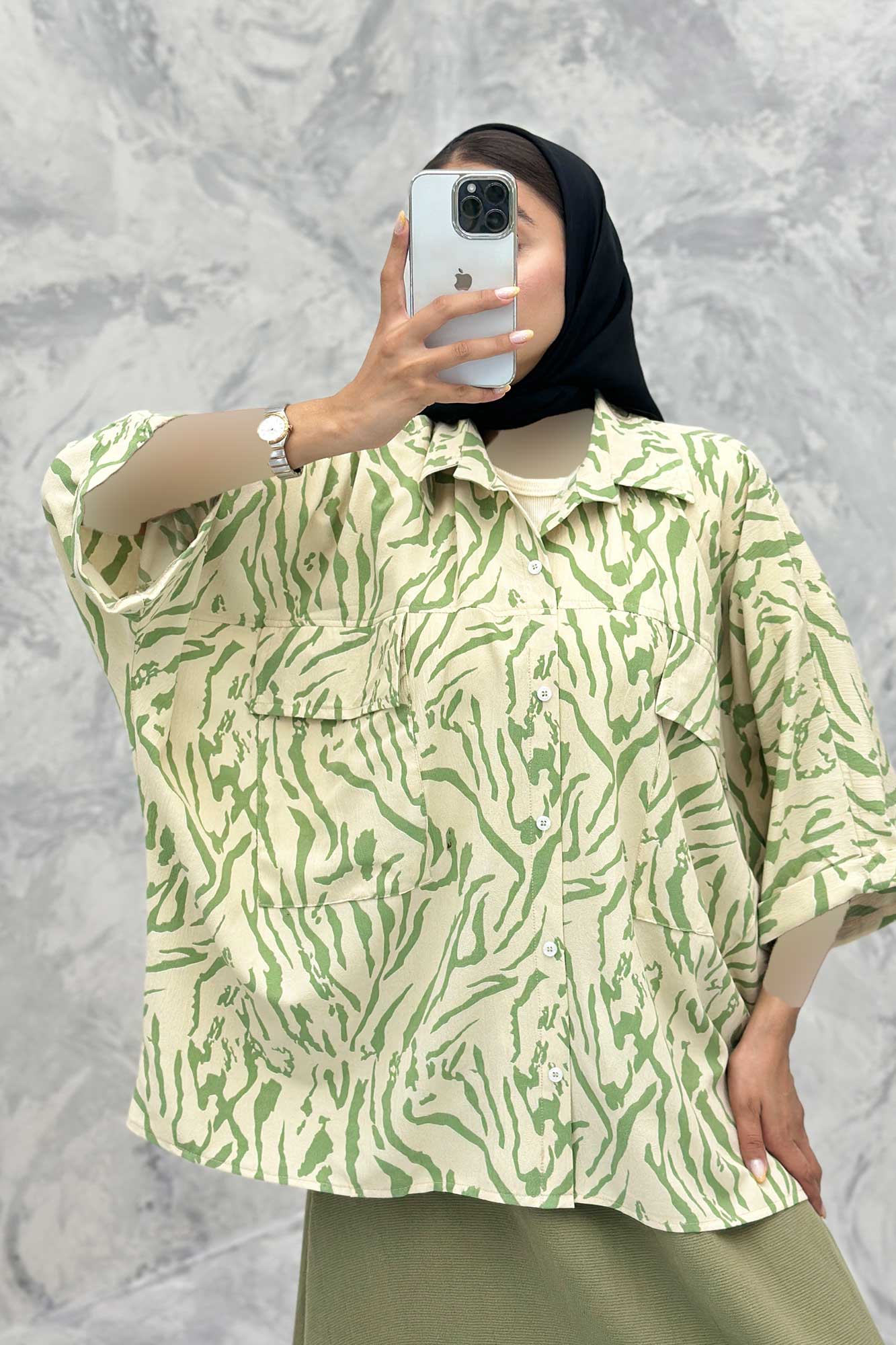 مانتو دو جیب پاکتی کیمونو ریفا