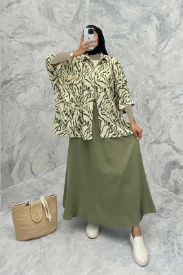 مانتو دو جیب پاکتی کیمونو ریفا