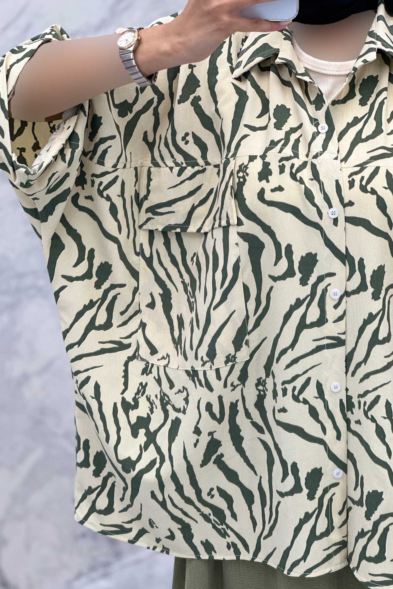 مانتو دو جیب پاکتی کیمونو ریفا