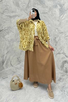 مانتو دو جیب پاکتی کیمونو ریفا