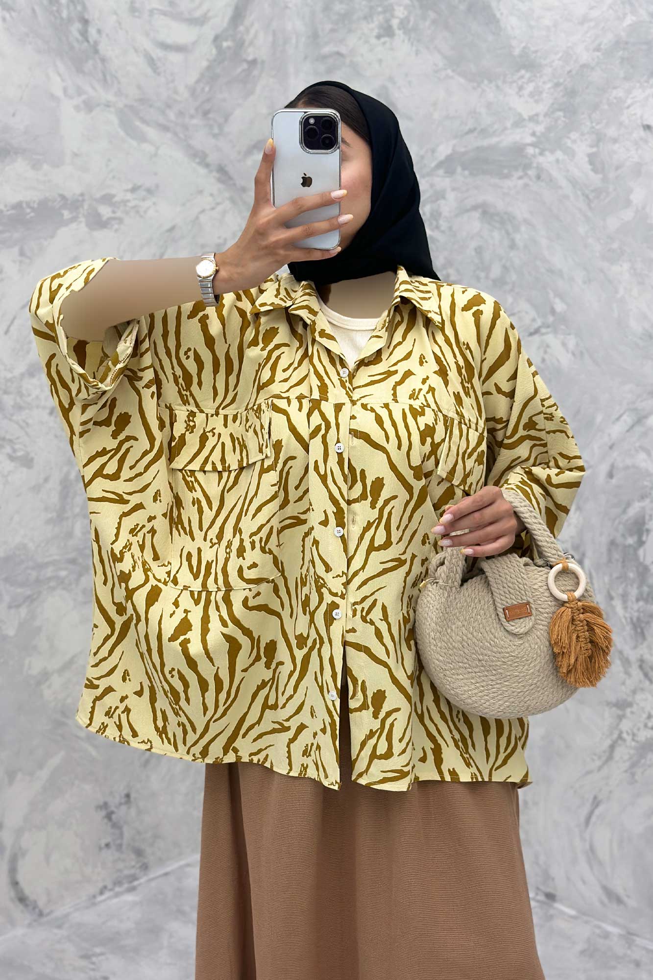 مانتو دو جیب پاکتی کیمونو ریفا