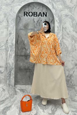 مانتو دو جیب پاکتی کیمونو ریفا