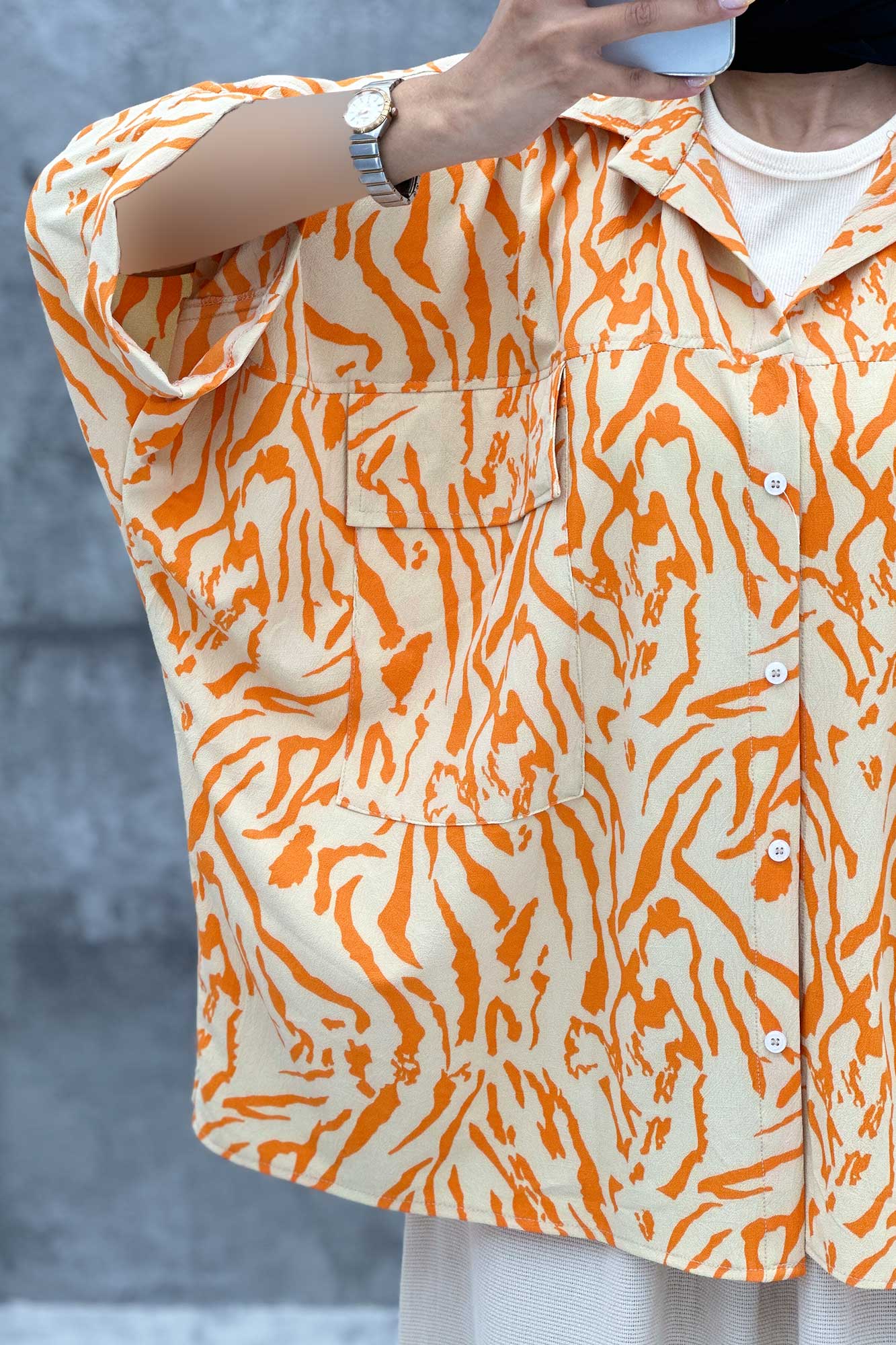 مانتو دو جیب پاکتی کیمونو ریفا