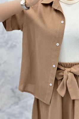 ست شومیز و دامن بلند کنفی آسنات