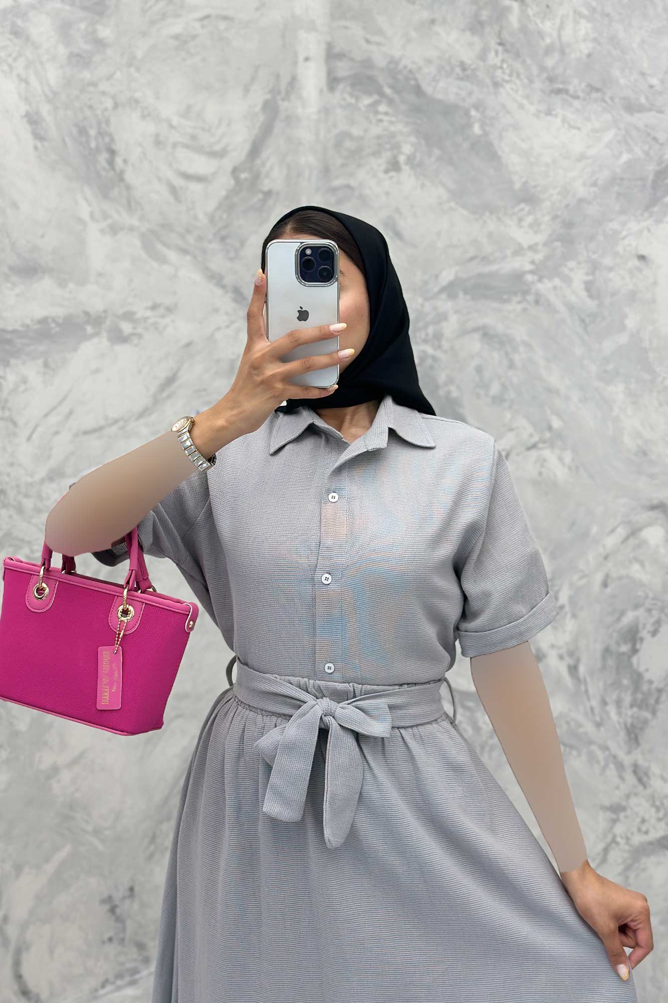 ست شومیز و دامن بلند کنفی آسنات