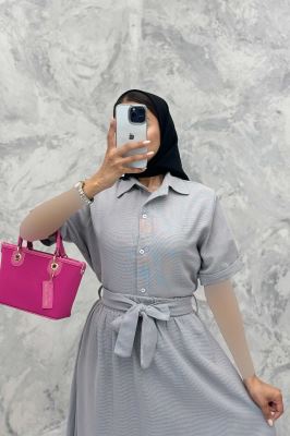 ست شومیز و دامن بلند کنفی آسنات