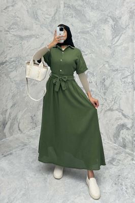 ست شومیز و دامن بلند کنفی آسنات