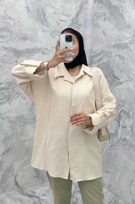 مانتو پشت دکمه آستین پاگن کنفی