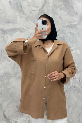 مانتو پشت دکمه آستین پاگن کنفی