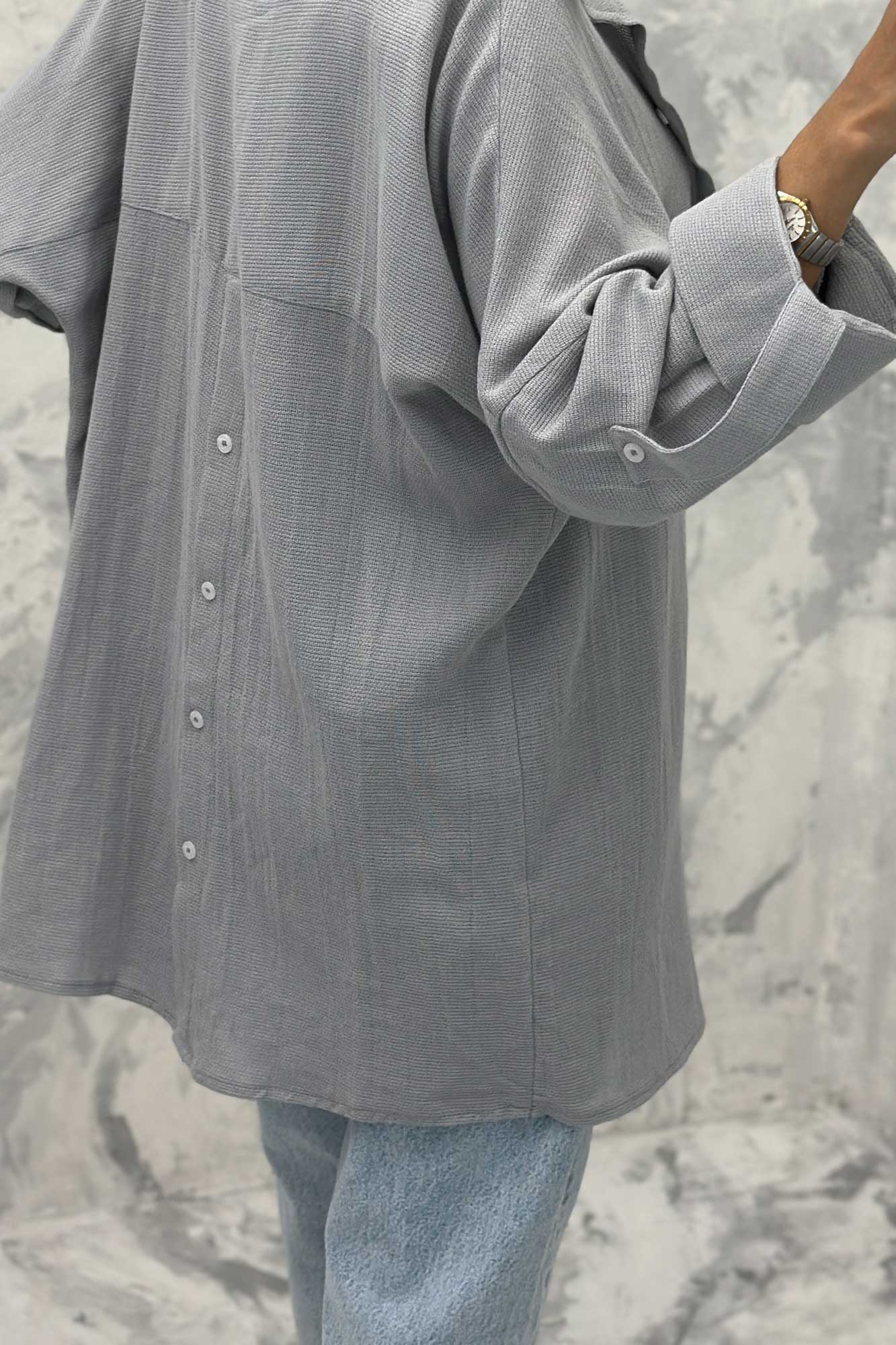 مانتو پشت دکمه آستین پاگن کنفی