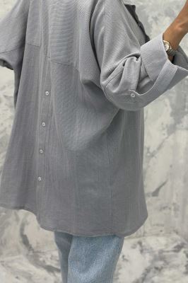 مانتو پشت دکمه آستین پاگن کنفی