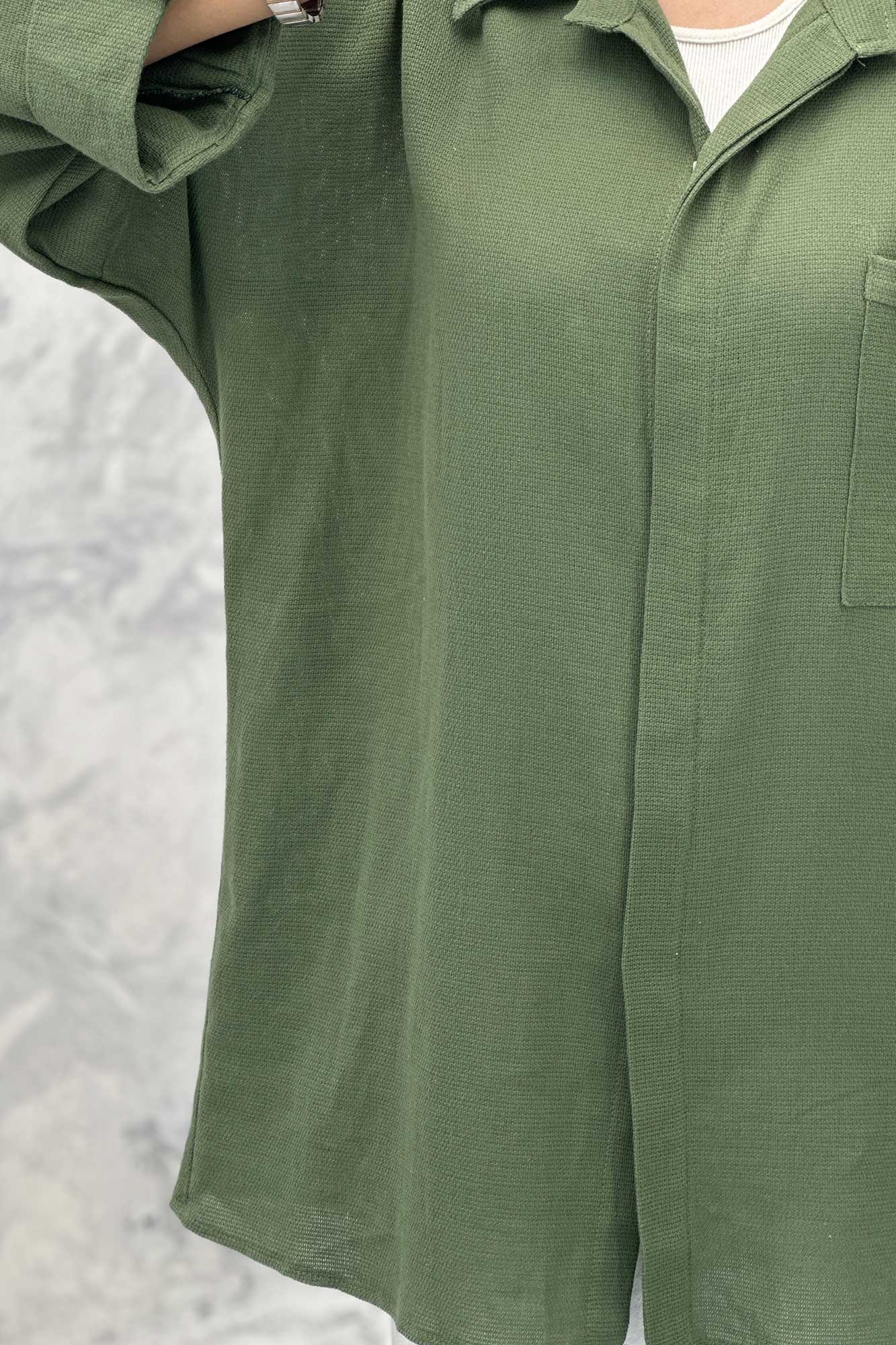 مانتو پشت دکمه آستین پاگن کنفی