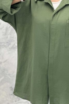 مانتو پشت دکمه آستین پاگن کنفی