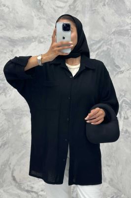 مانتو پشت دکمه آستین پاگن کنفی