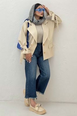 مانتو کتی آستین بنددار مازراتی کایلی