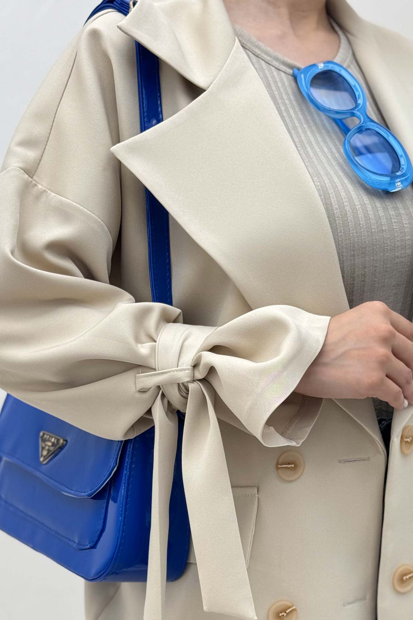 مانتو کتی آستین بنددار مازراتی کایلی