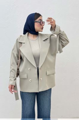 مانتو کتی آستین بنددار مازراتی کایلی