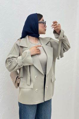 مانتو کتی آستین بنددار مازراتی کایلی