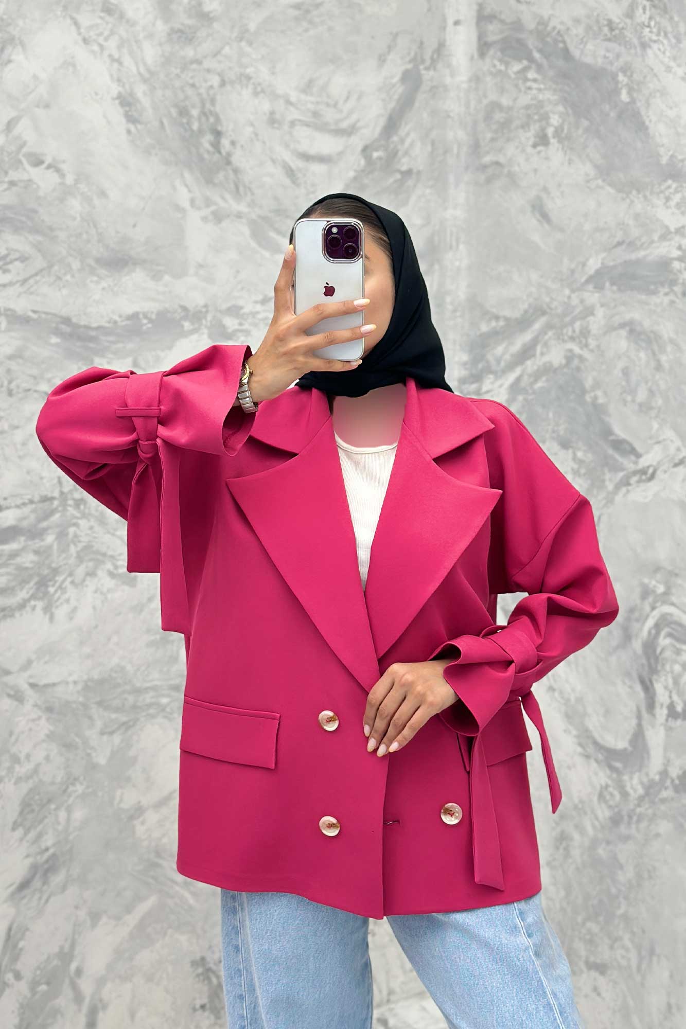 مانتو کتی آستین بنددار مازراتی کایلی