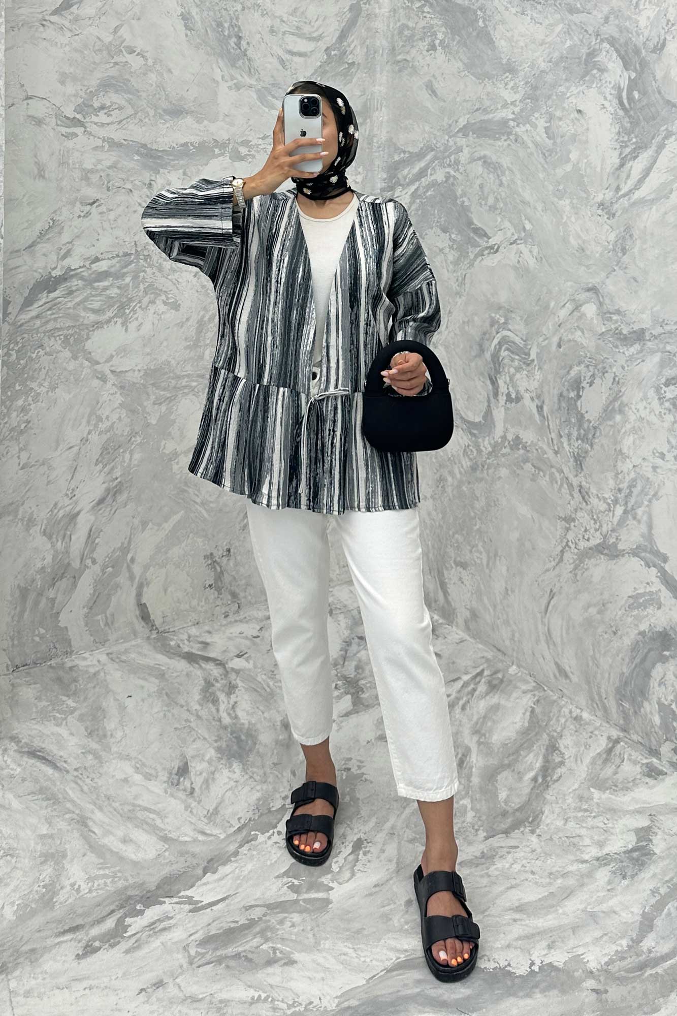 مانتو چیندار تک بند کراش چاپی