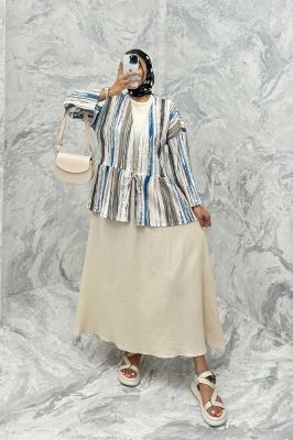 مانتو چیندار تک بند کراش چاپی