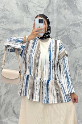 مانتو چیندار تک بند کراش چاپی