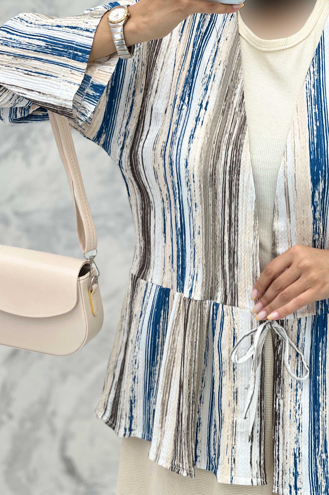 مانتو چیندار تک بند کراش چاپی