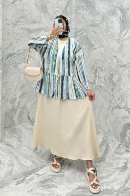 مانتو چیندار تک بند کراش چاپی