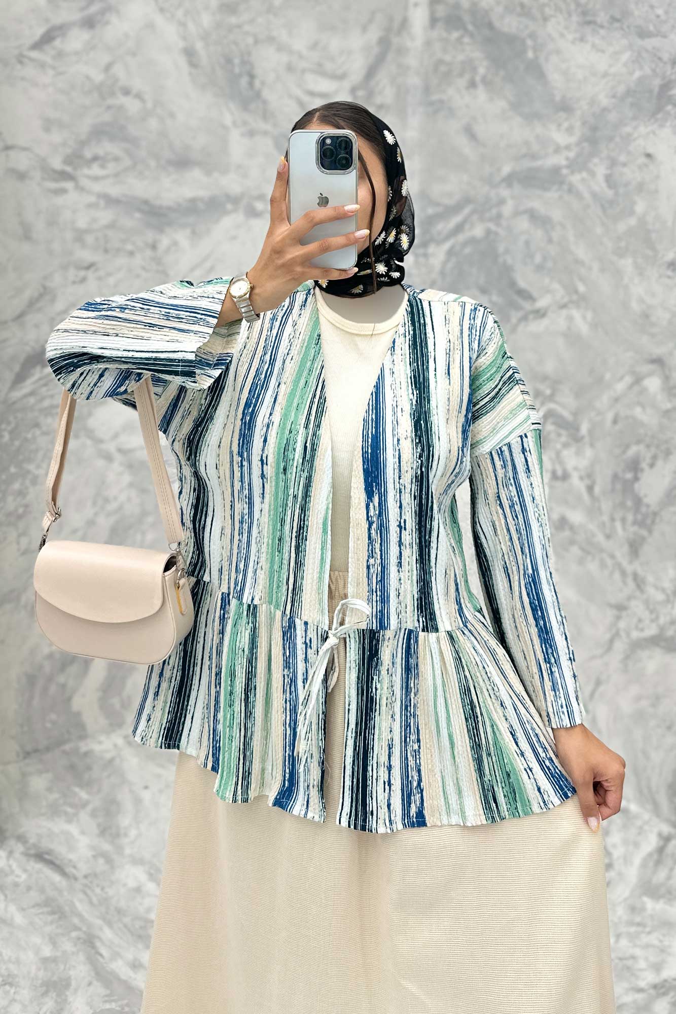 مانتو چیندار تک بند کراش چاپی