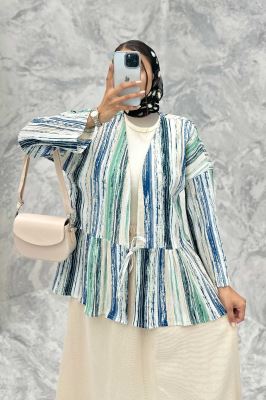 مانتو چیندار تک بند کراش چاپی