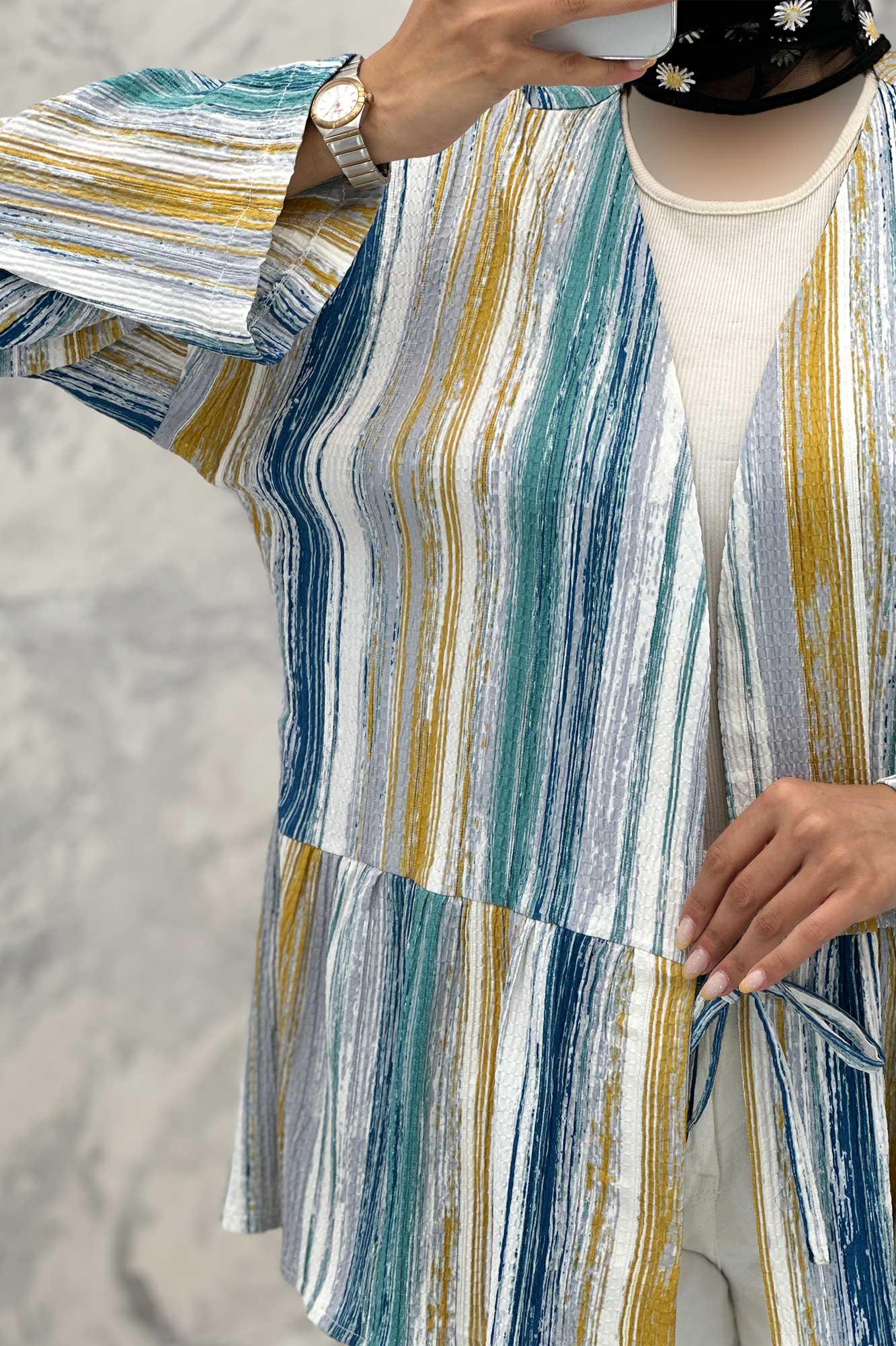 مانتو چیندار تک بند کراش چاپی