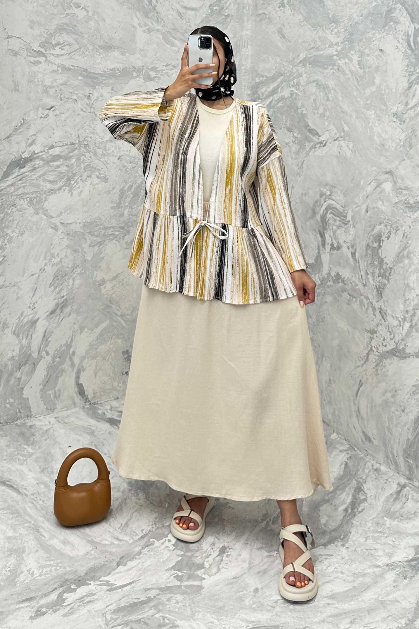 مانتو چیندار تک بند کراش چاپی