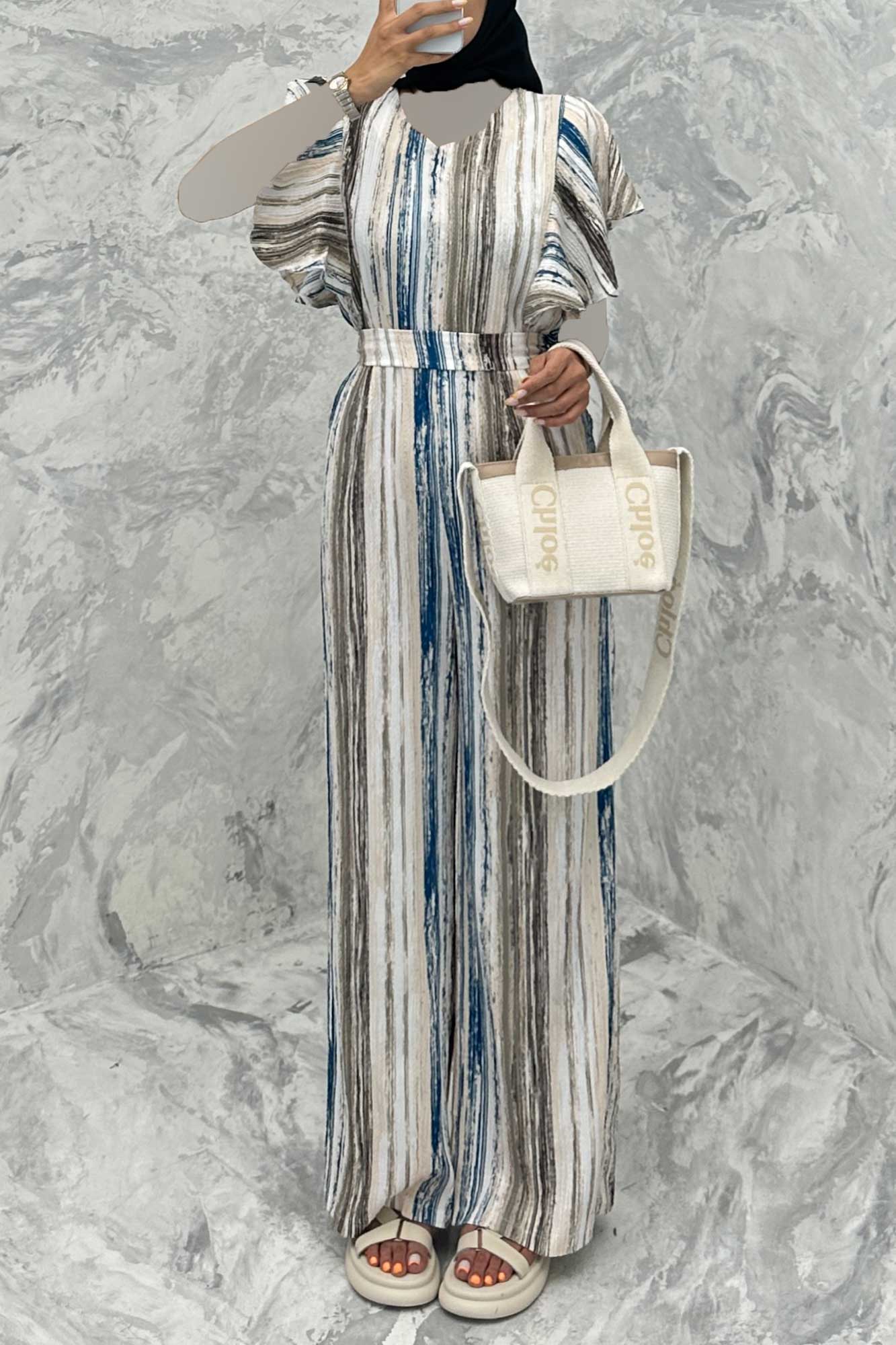 اورال حلقه چین کراش چاپی نیلا