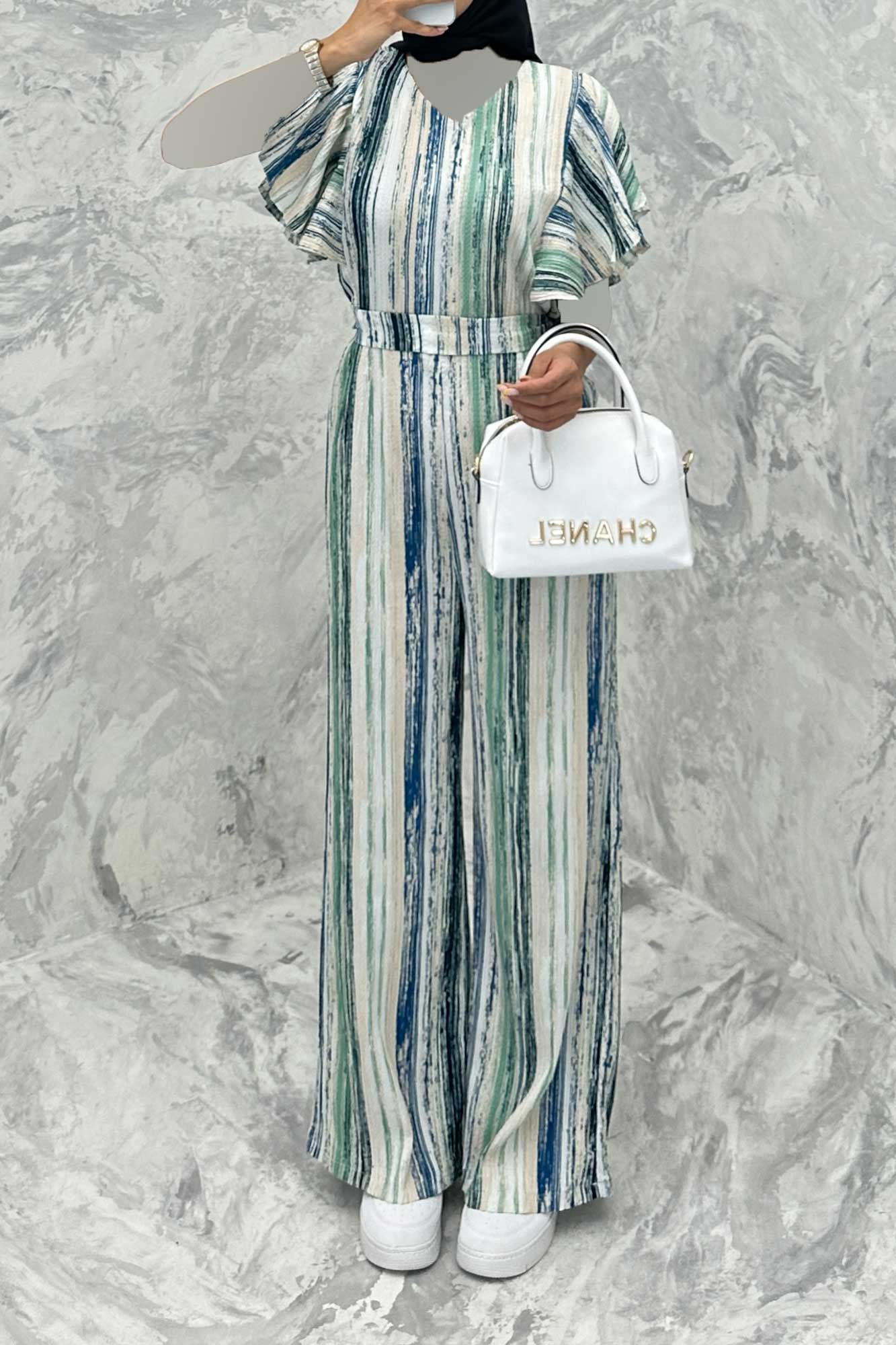 اورال حلقه چین کراش چاپی نیلا