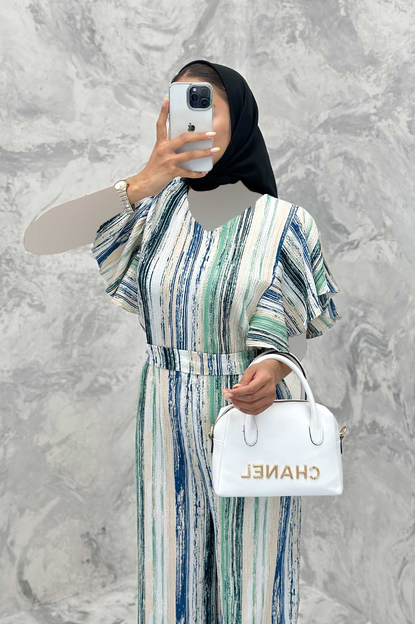 اورال حلقه چین کراش چاپی نیلا